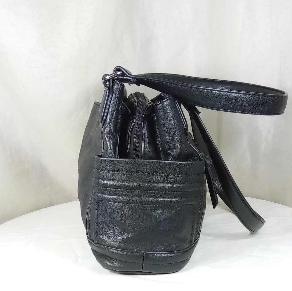 Rossetti Courte Black Fax Leather Satchel Shoulder Bag - Picture 7 of 16